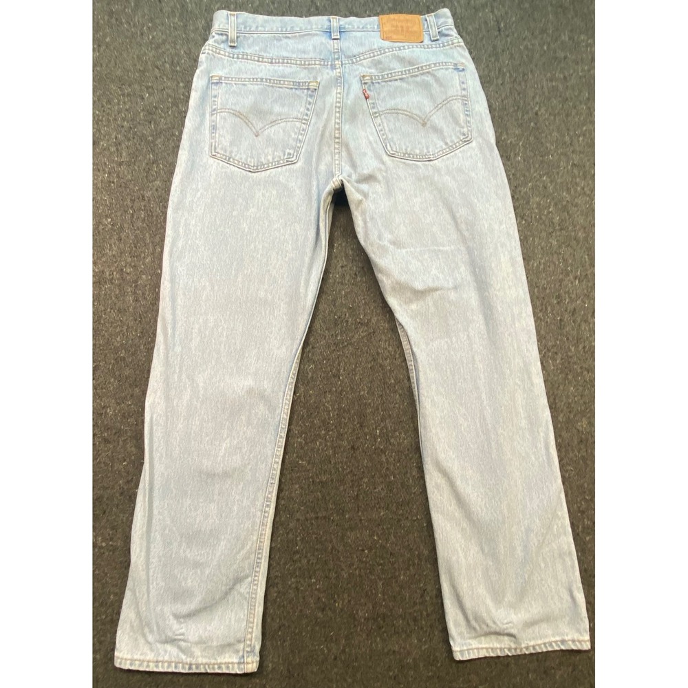 Levi's Vintage Mens W38 L30 Light Wash 505 Regular‎ Fit Straight Leg Jeans - Picture 5 of 10